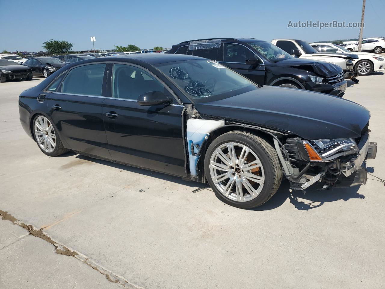 2014 Audi A8 L Quattro Черный vin: WAURGAFD2EN003783