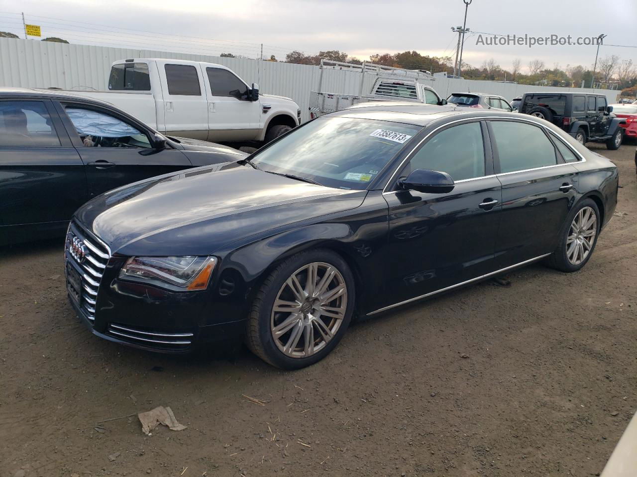 2014 Audi A8 L Quattro Black vin: WAURGAFD2EN004626