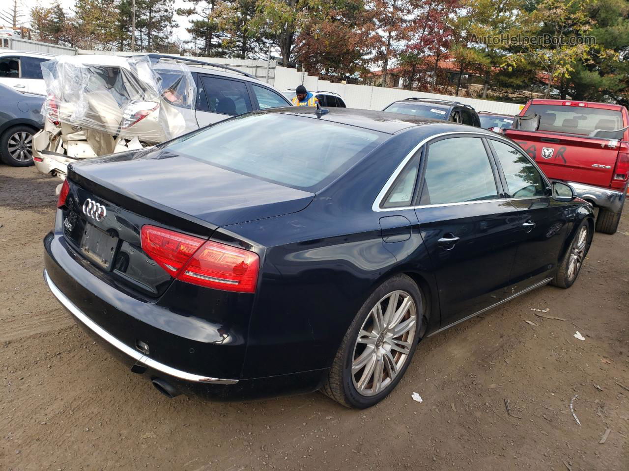 2014 Audi A8 L Quattro Black vin: WAURGAFD2EN004626