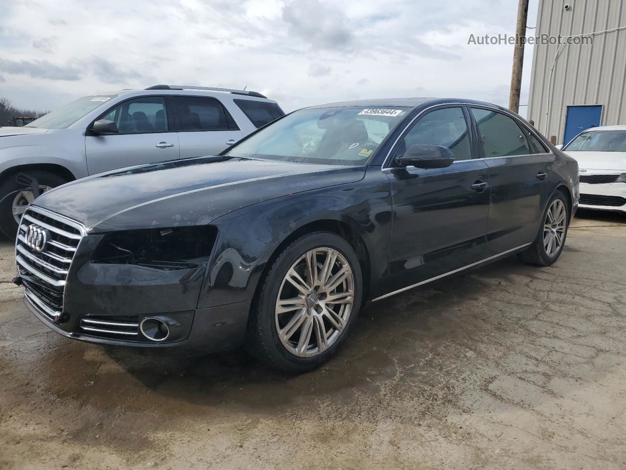 2014 Audi A8 L Quattro Black vin: WAURGAFD2EN007686