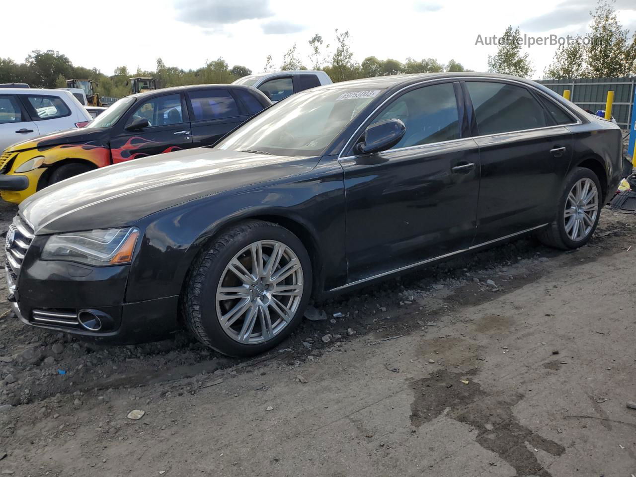 2014 Audi A8 L Quattro Black vin: WAURGAFD3EN002982