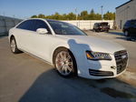 2014 Audi A8 L Quattro White vin: WAURGAFD3EN008992