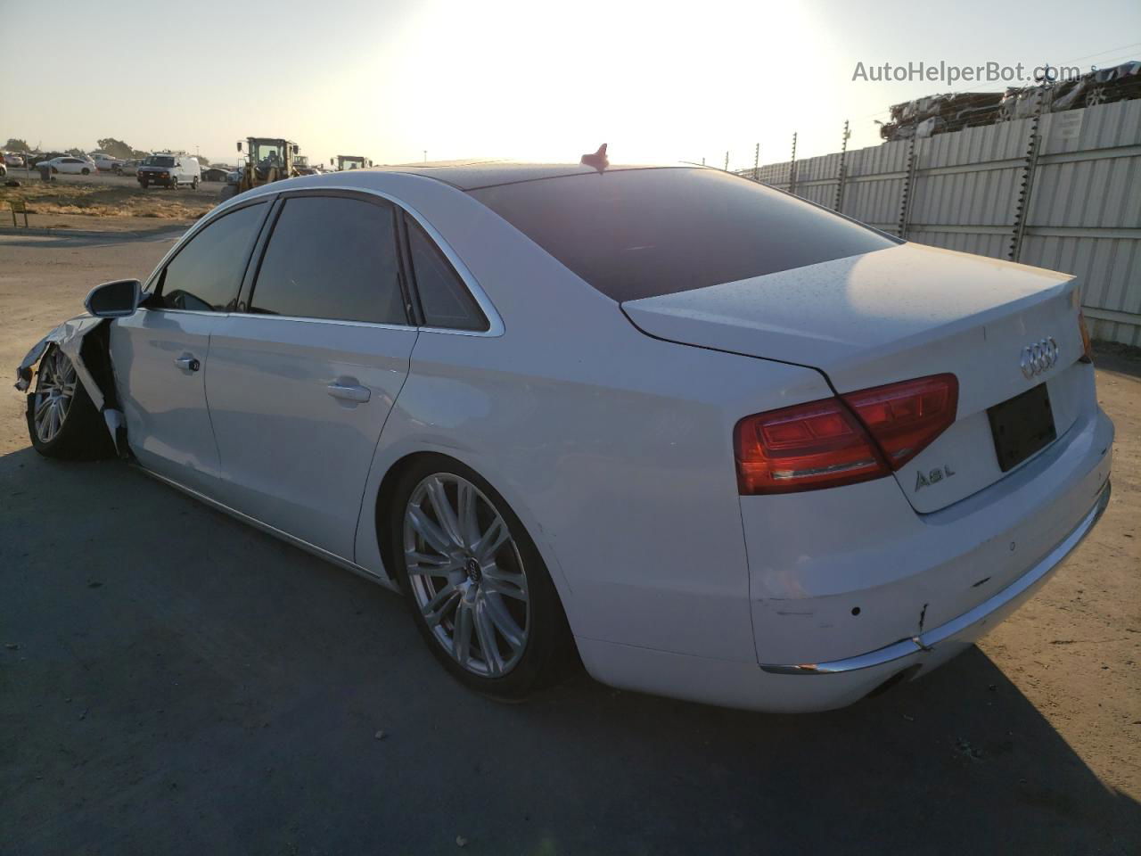 2014 Audi A8 L Quattro White vin: WAURGAFD3EN008992