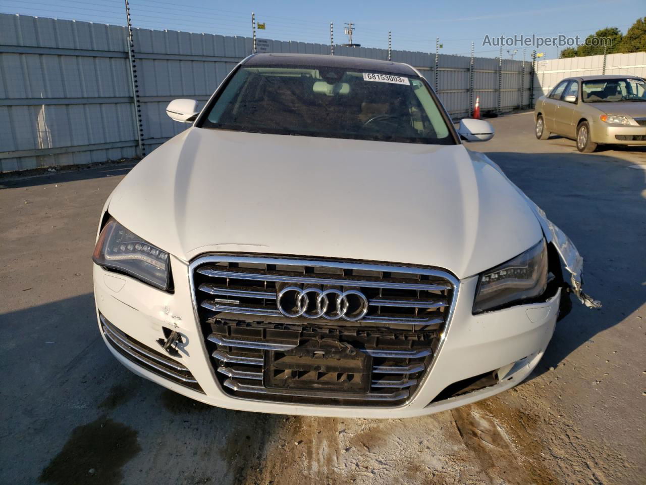 2014 Audi A8 L Quattro Белый vin: WAURGAFD3EN008992