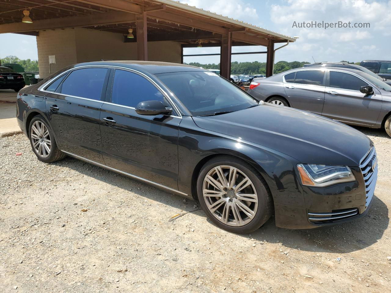 2014 Audi A8 L Quattro Black vin: WAURGAFD4EN007818