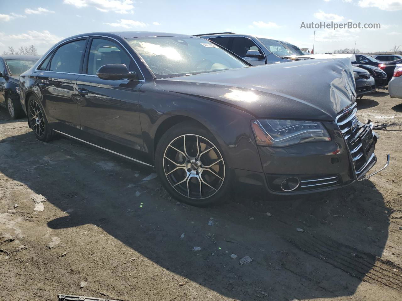 2014 Audi A8 L Quattro Черный vin: WAURGAFD4EN008581