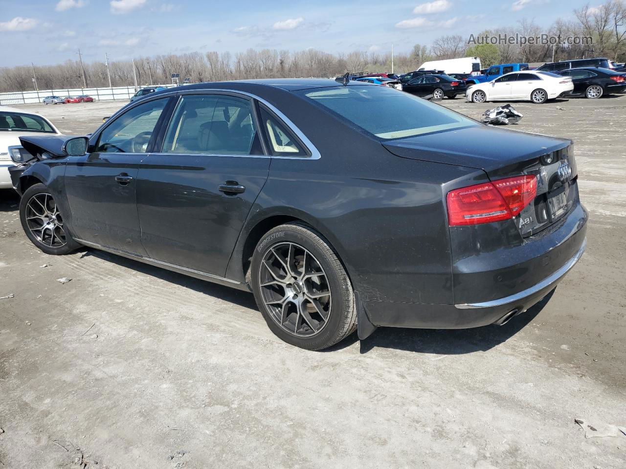 2014 Audi A8 L Quattro Black vin: WAURGAFD4EN008581