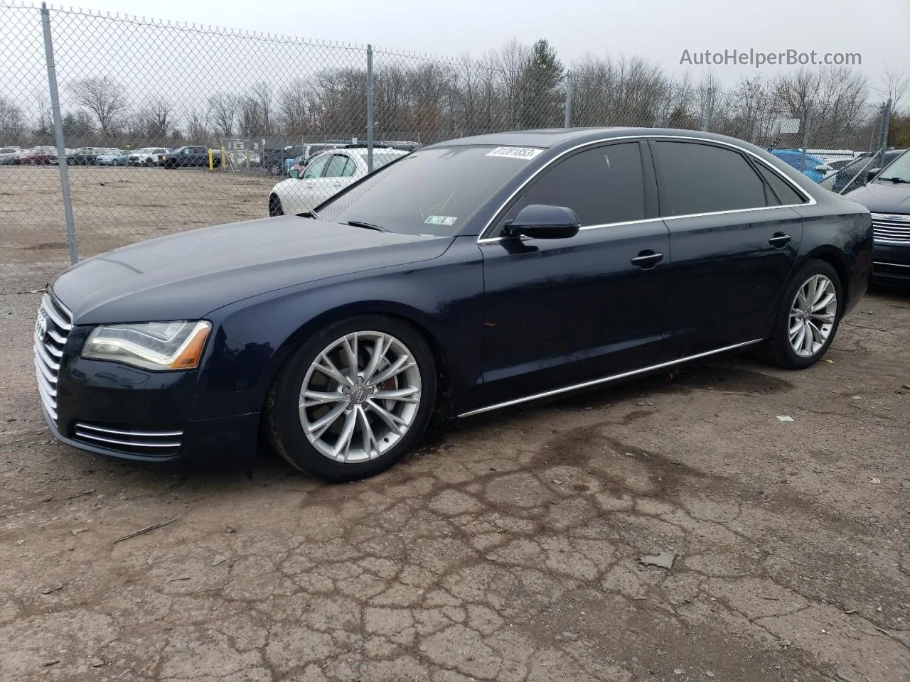 2014 Audi A8 L Quattro Черный vin: WAURGAFD5EN002837