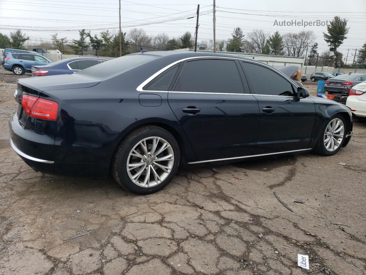 2014 Audi A8 L Quattro Черный vin: WAURGAFD5EN002837