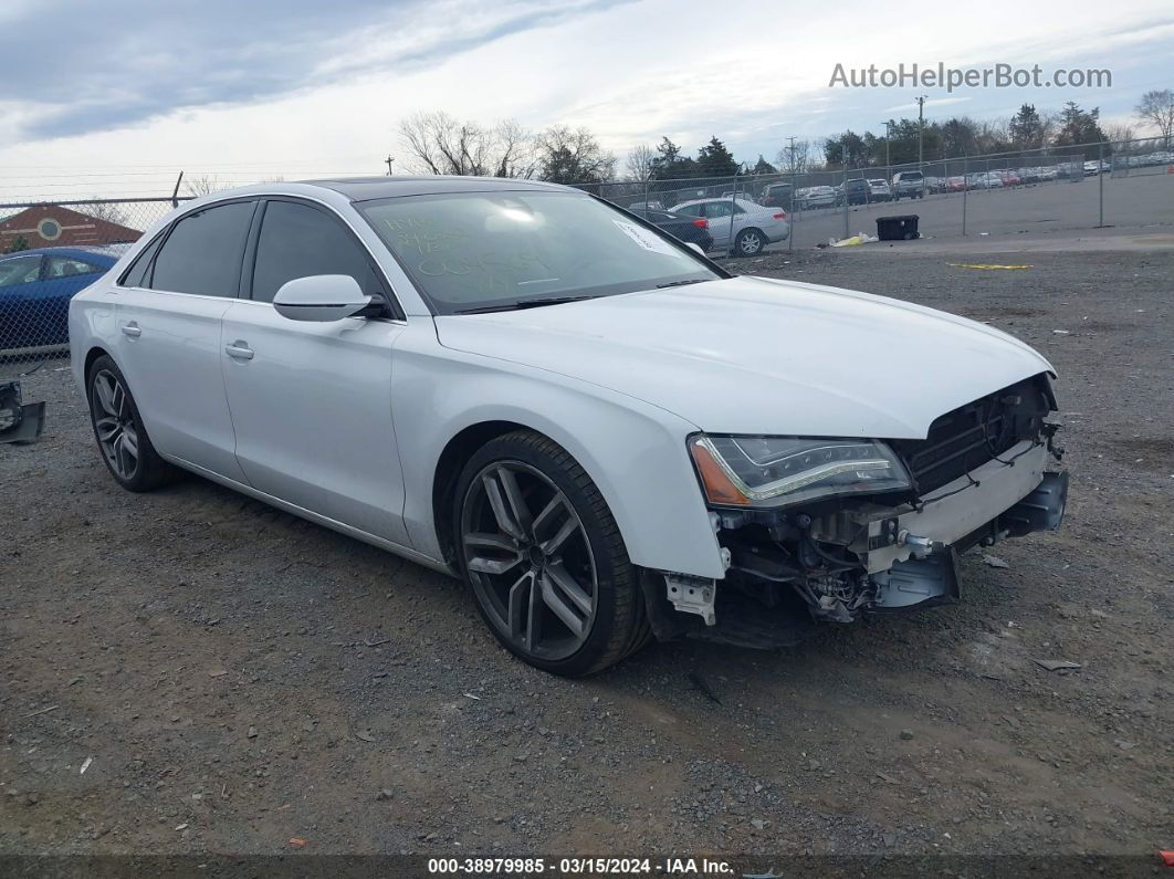 2014 Audi A8 L 3.0t White vin: WAURGAFD5EN004569