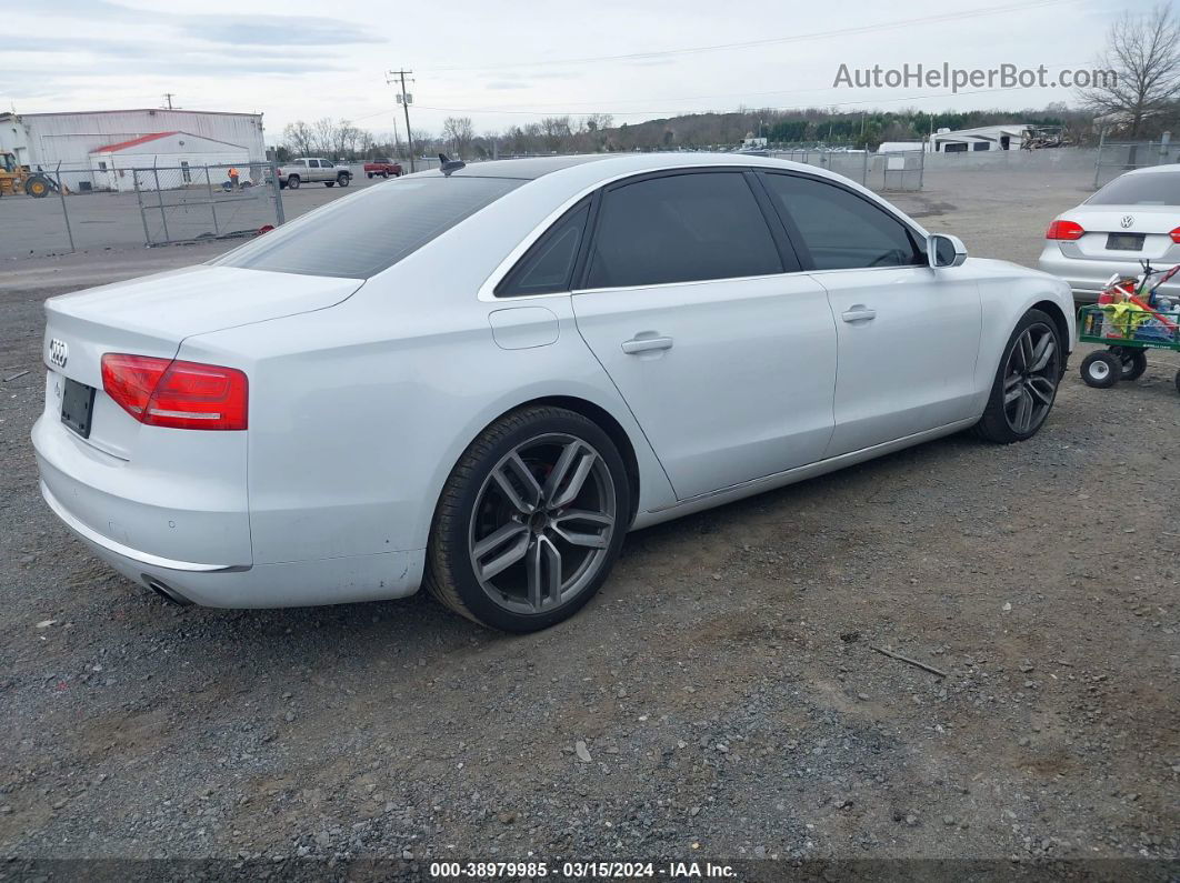 2014 Audi A8 L 3.0t White vin: WAURGAFD5EN004569