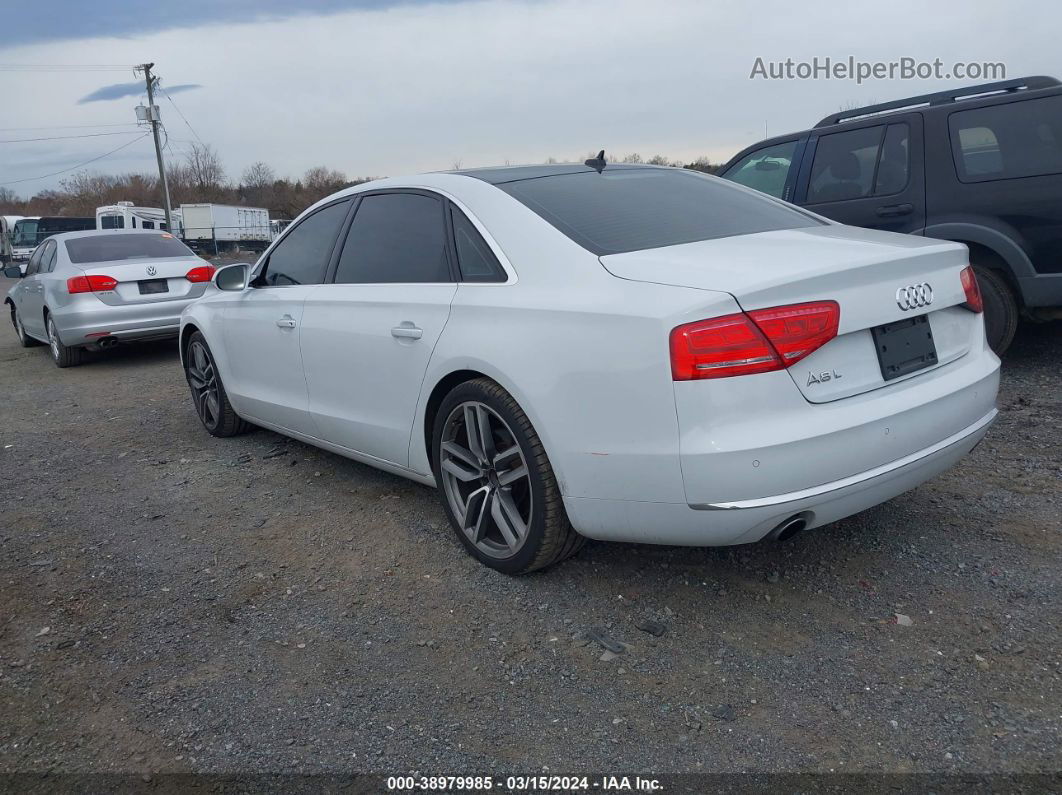 2014 Audi A8 L 3.0t White vin: WAURGAFD5EN004569