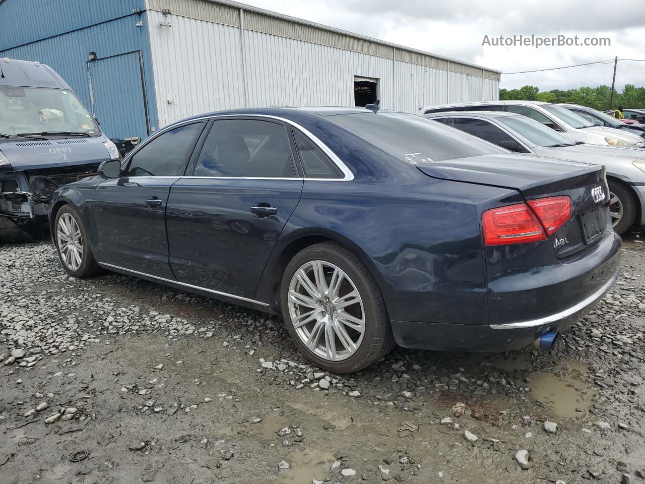 2014 Audi A8 L Quattro Синий vin: WAURGAFD5EN006497