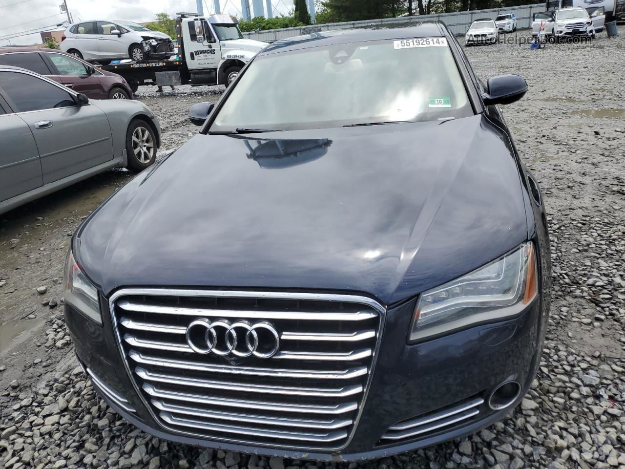 2014 Audi A8 L Quattro Синий vin: WAURGAFD5EN006497