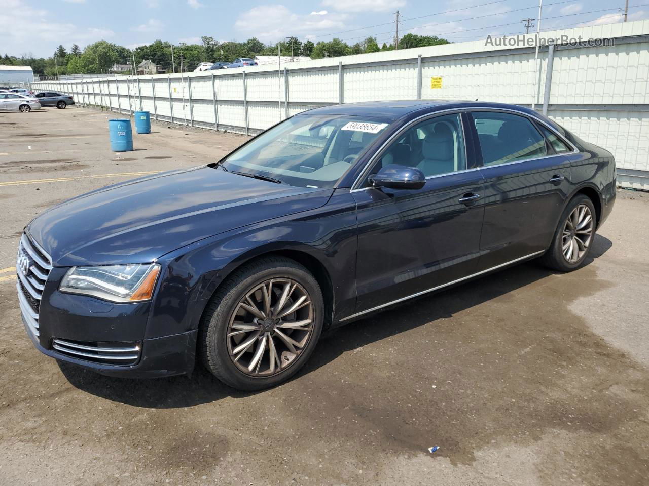 2014 Audi A8 L Quattro Blue vin: WAURGAFD6EN002362