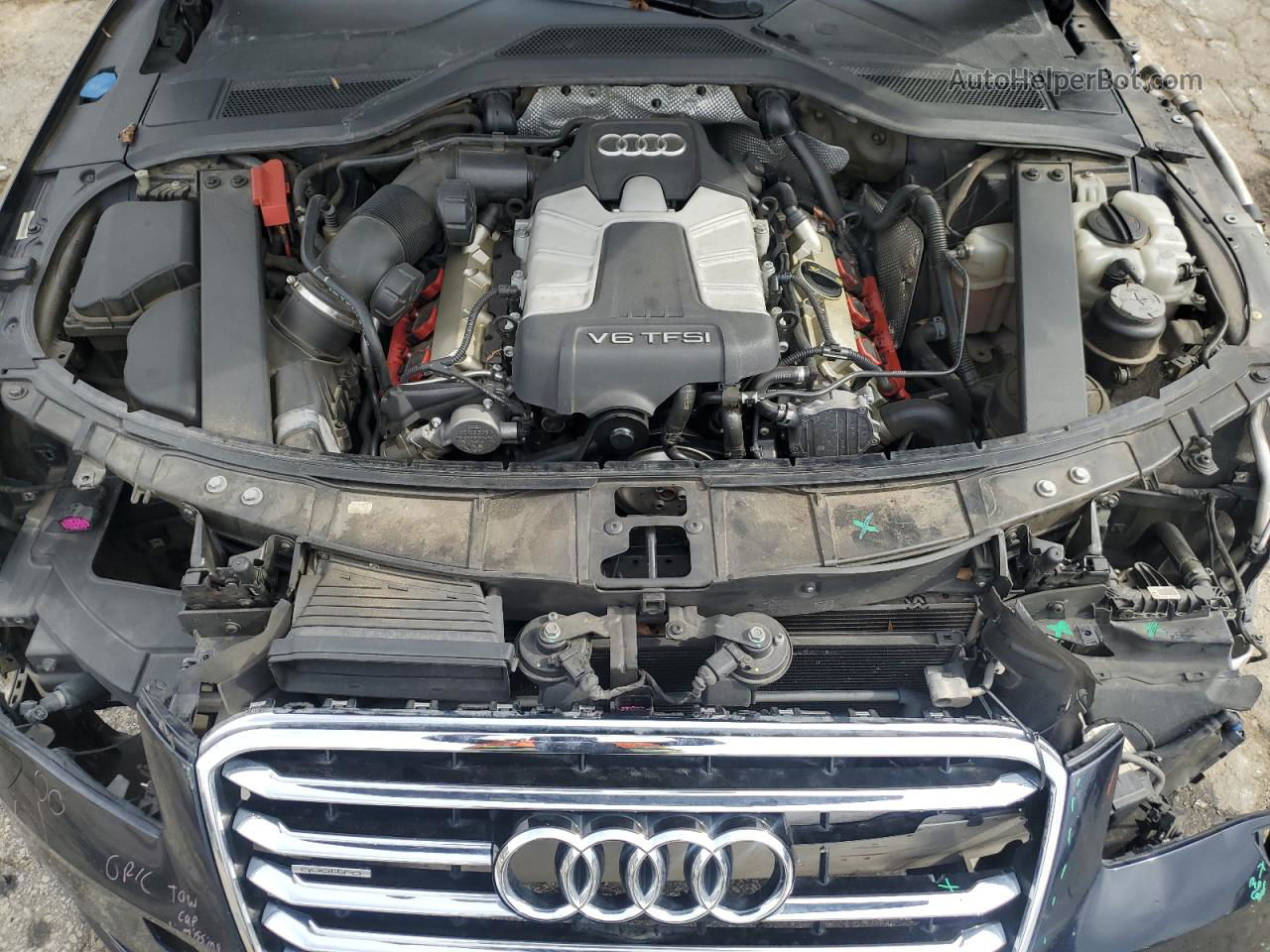 2014 Audi A8 L Quattro Синий vin: WAURGAFD6EN003897