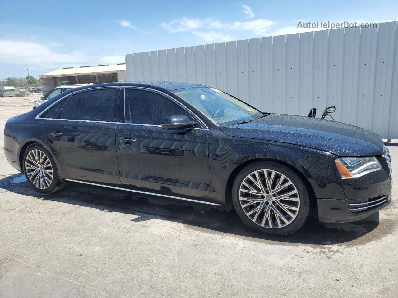 2014 Audi A8 L Quattro Black vin: WAURGAFD7EN005058