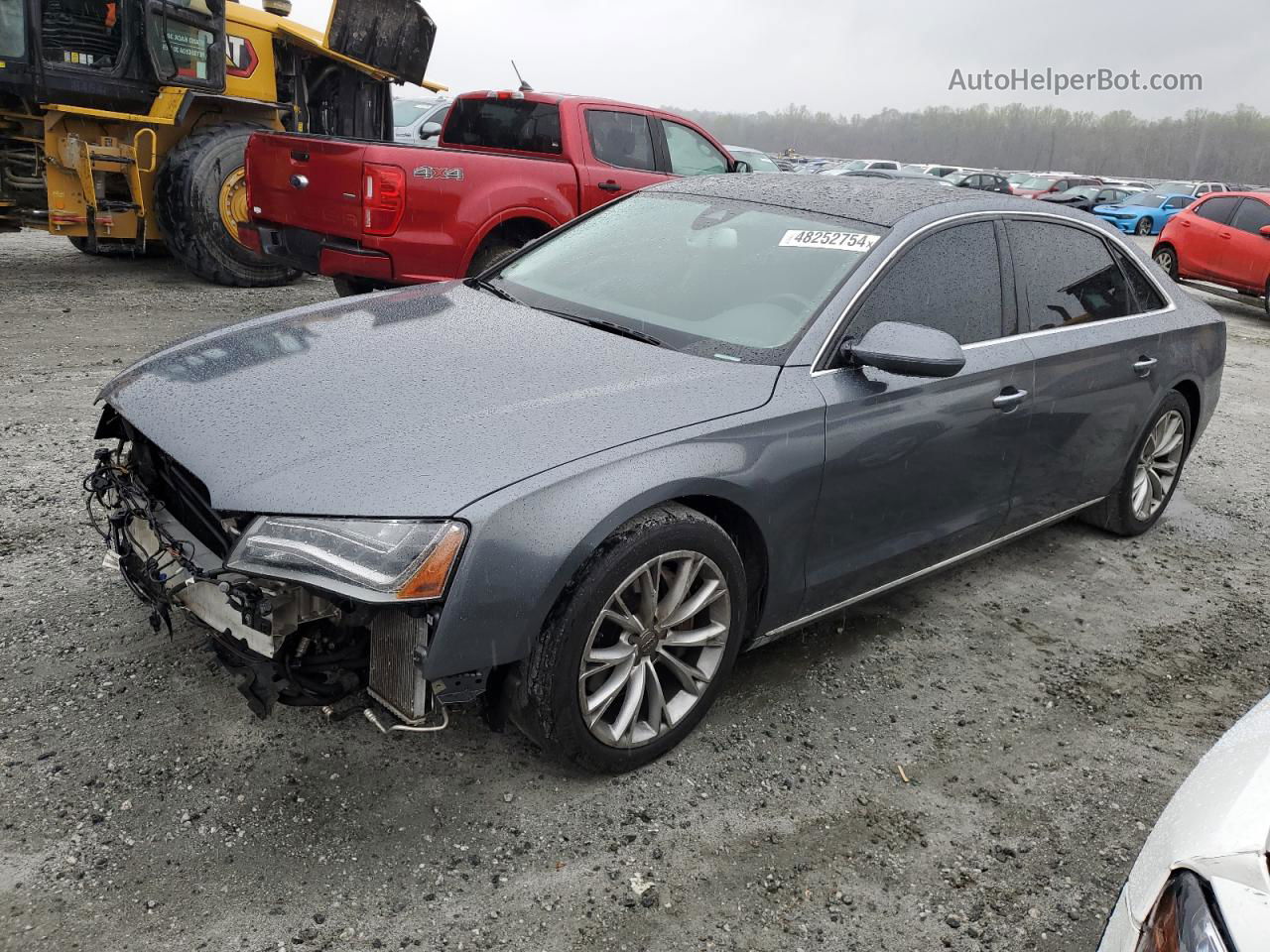 2014 Audi A8 L Quattro Charcoal vin: WAURGAFD7EN012138