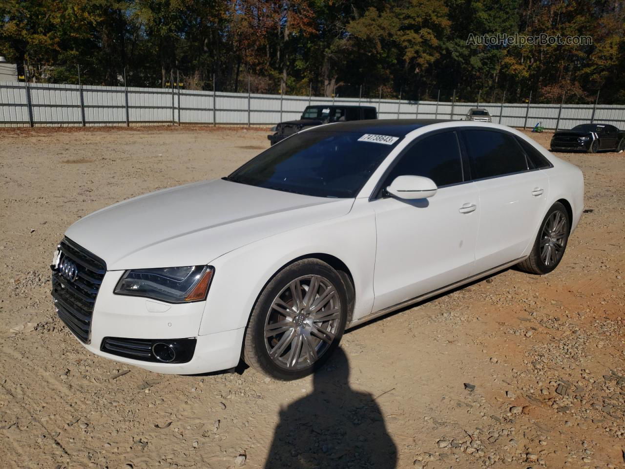 2014 Audi A8 L Quattro Белый vin: WAURGAFD8EN005280