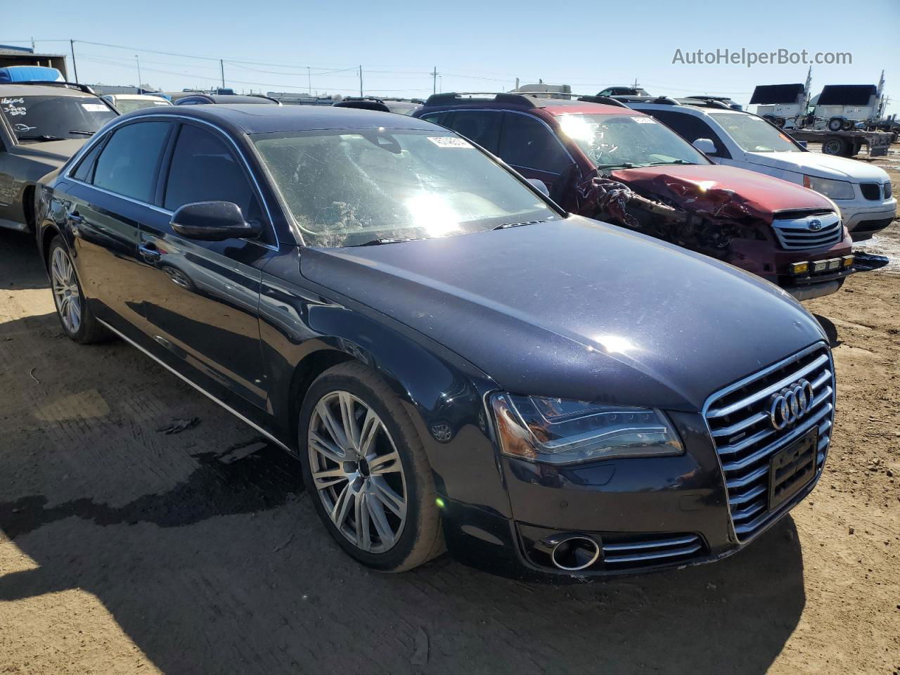 2014 Audi A8 L Quattro Blue vin: WAURGAFD8EN006249