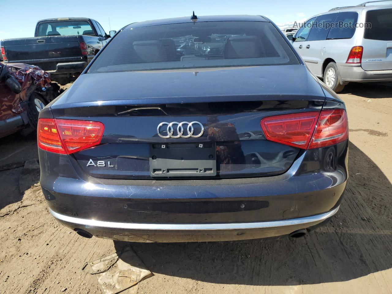 2014 Audi A8 L Quattro Blue vin: WAURGAFD8EN006249