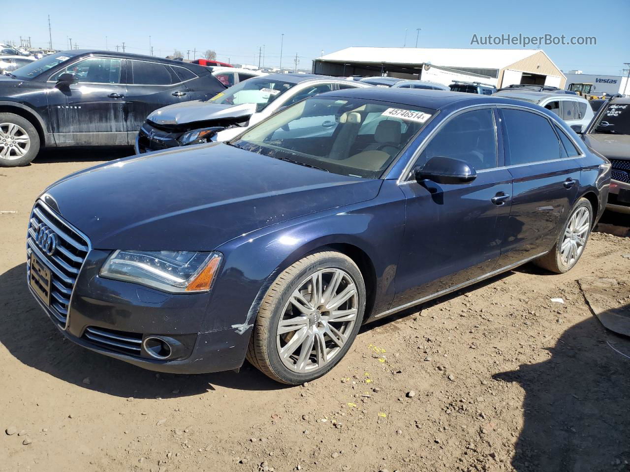 2014 Audi A8 L Quattro Blue vin: WAURGAFD8EN006249