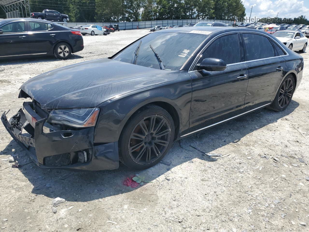 2014 Audi A8 L Quattro Черный vin: WAURGAFD9EN002341