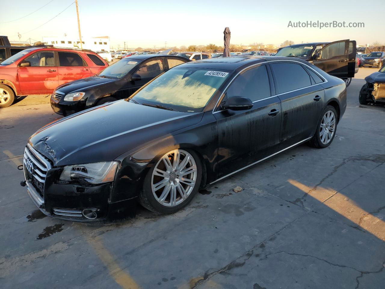 2014 Audi A8 L Quattro Black vin: WAURGAFD9EN002372