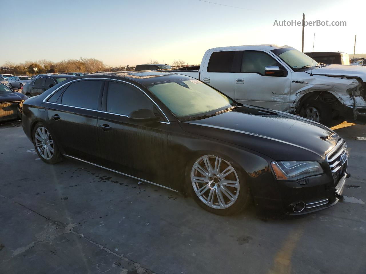 2014 Audi A8 L Quattro Black vin: WAURGAFD9EN002372