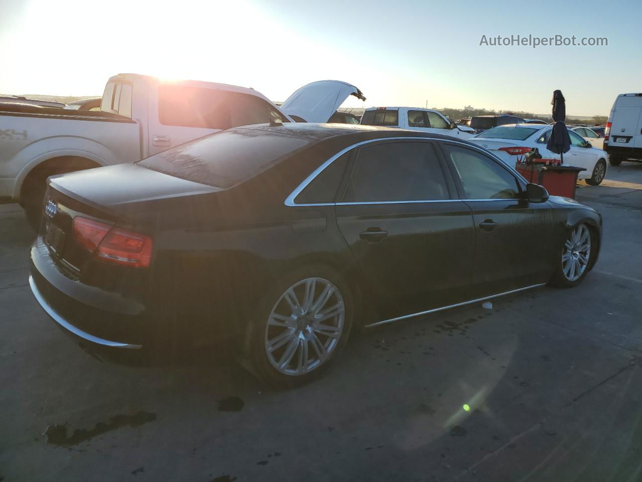 2014 Audi A8 L Quattro Black vin: WAURGAFD9EN002372