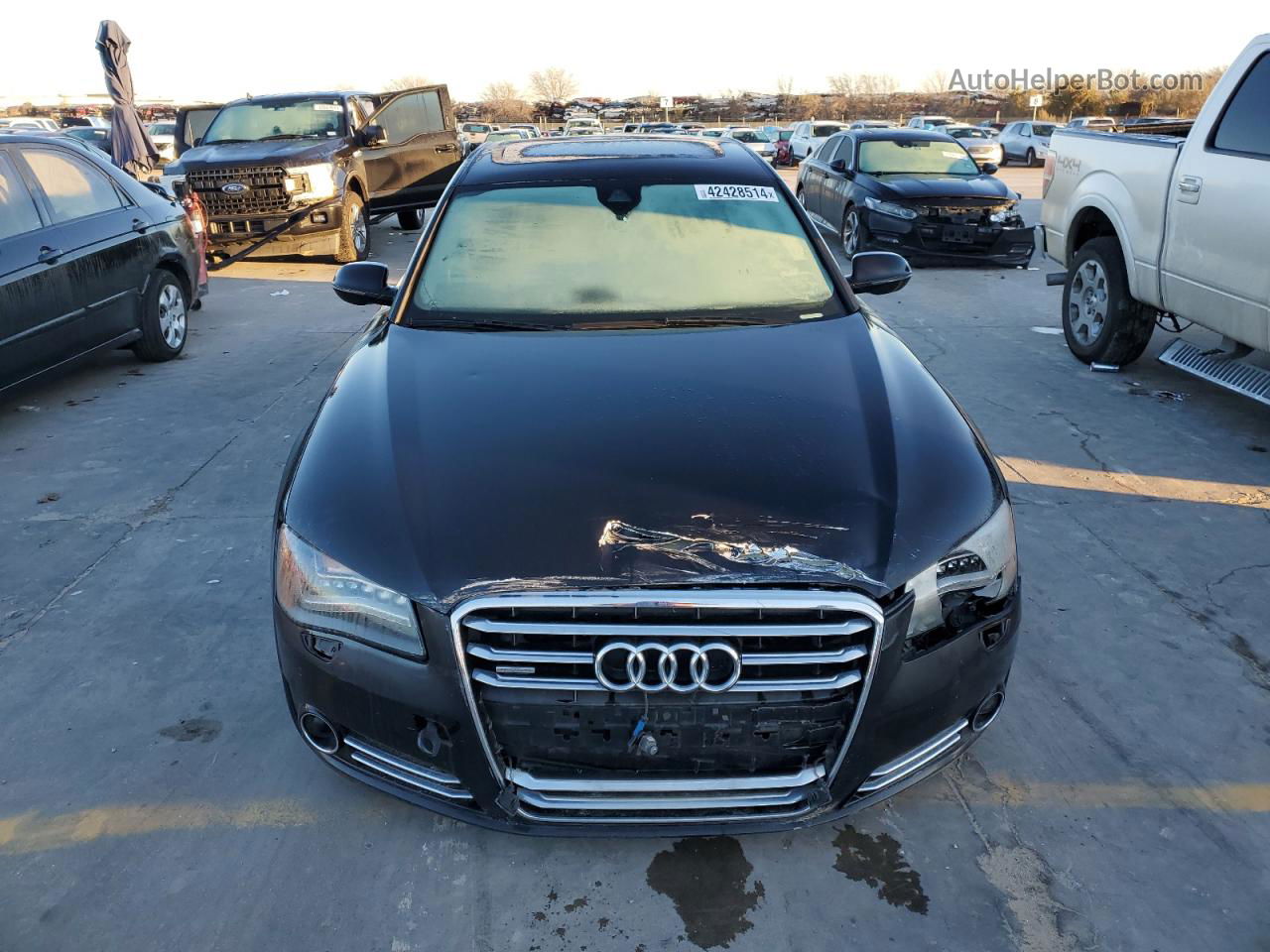 2014 Audi A8 L Quattro Black vin: WAURGAFD9EN002372