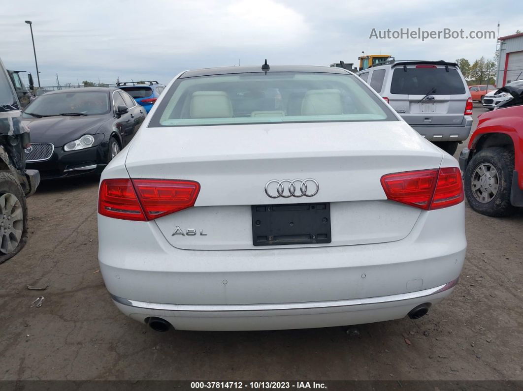 2014 Audi A8 L 3.0t White vin: WAURGAFD9EN002856