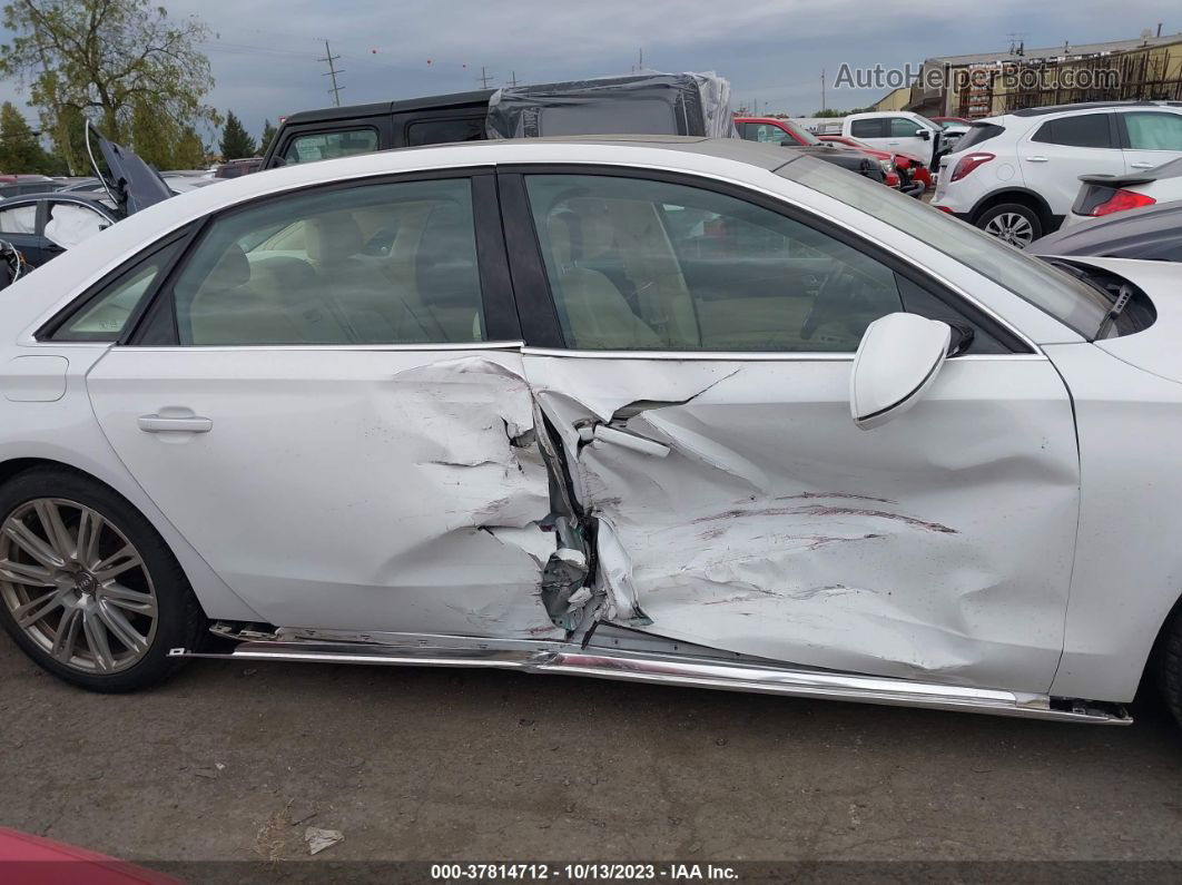 2014 Audi A8 L 3.0t White vin: WAURGAFD9EN002856