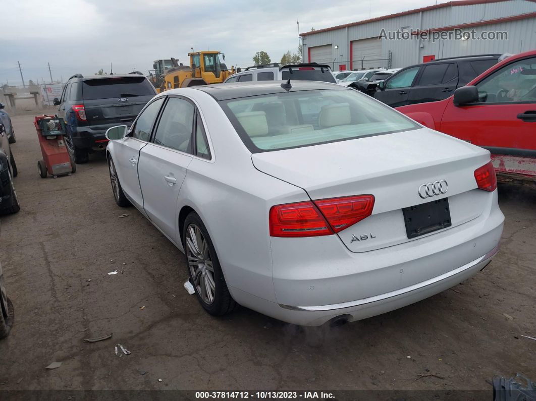 2014 Audi A8 L 3.0t White vin: WAURGAFD9EN002856