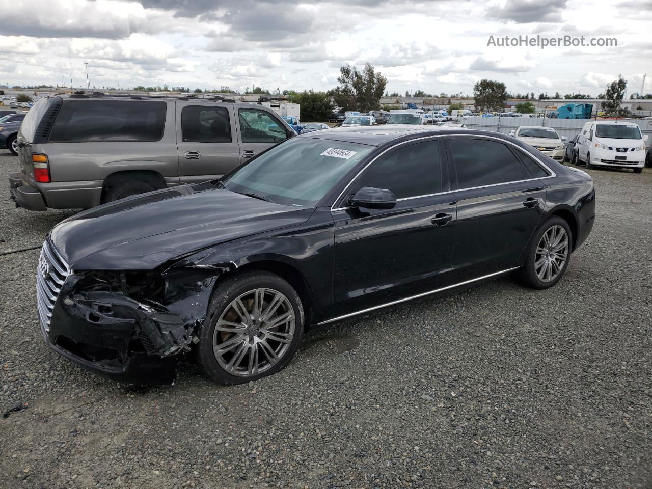 2014 Audi A8 L Quattro Black vin: WAURGAFD9EN004736