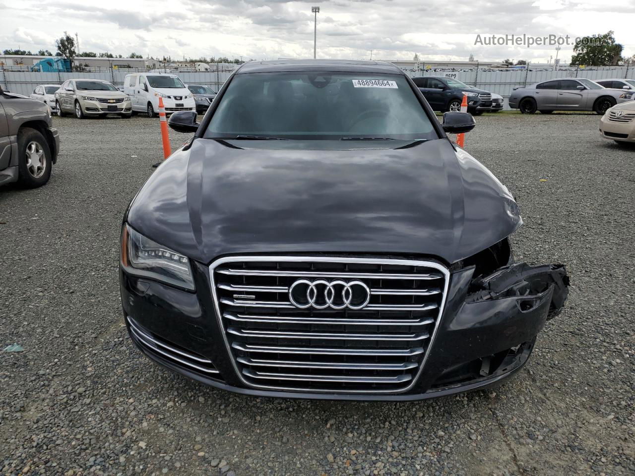 2014 Audi A8 L Quattro Black vin: WAURGAFD9EN004736