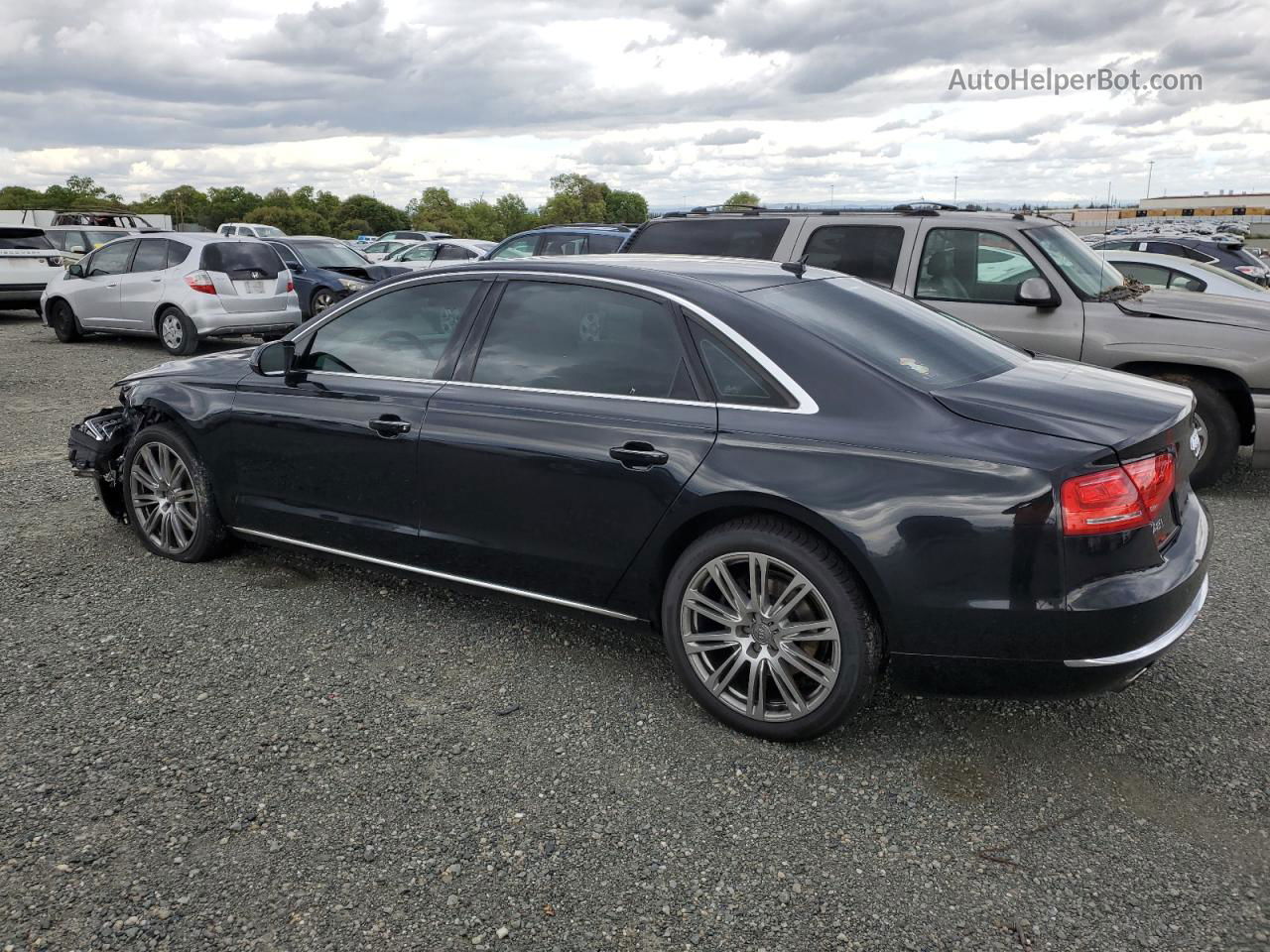 2014 Audi A8 L Quattro Black vin: WAURGAFD9EN004736