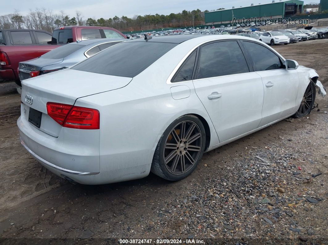 2014 Audi A8 L 3.0t Белый vin: WAURGAFD9EN005207