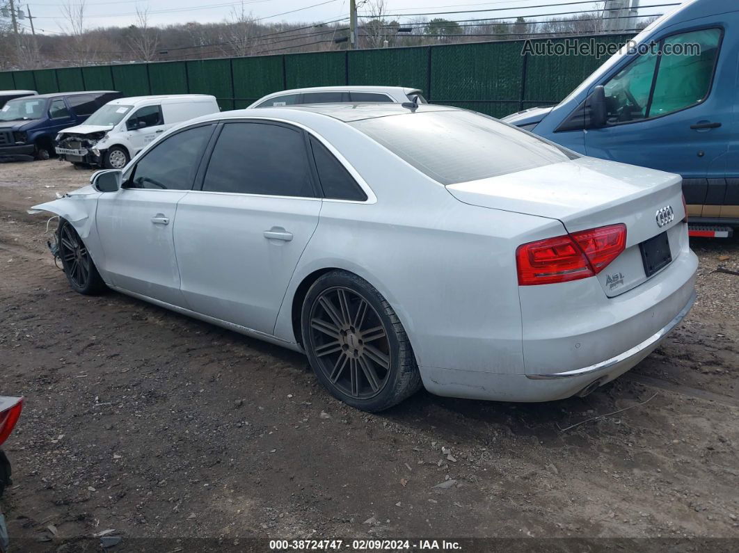 2014 Audi A8 L 3.0t White vin: WAURGAFD9EN005207