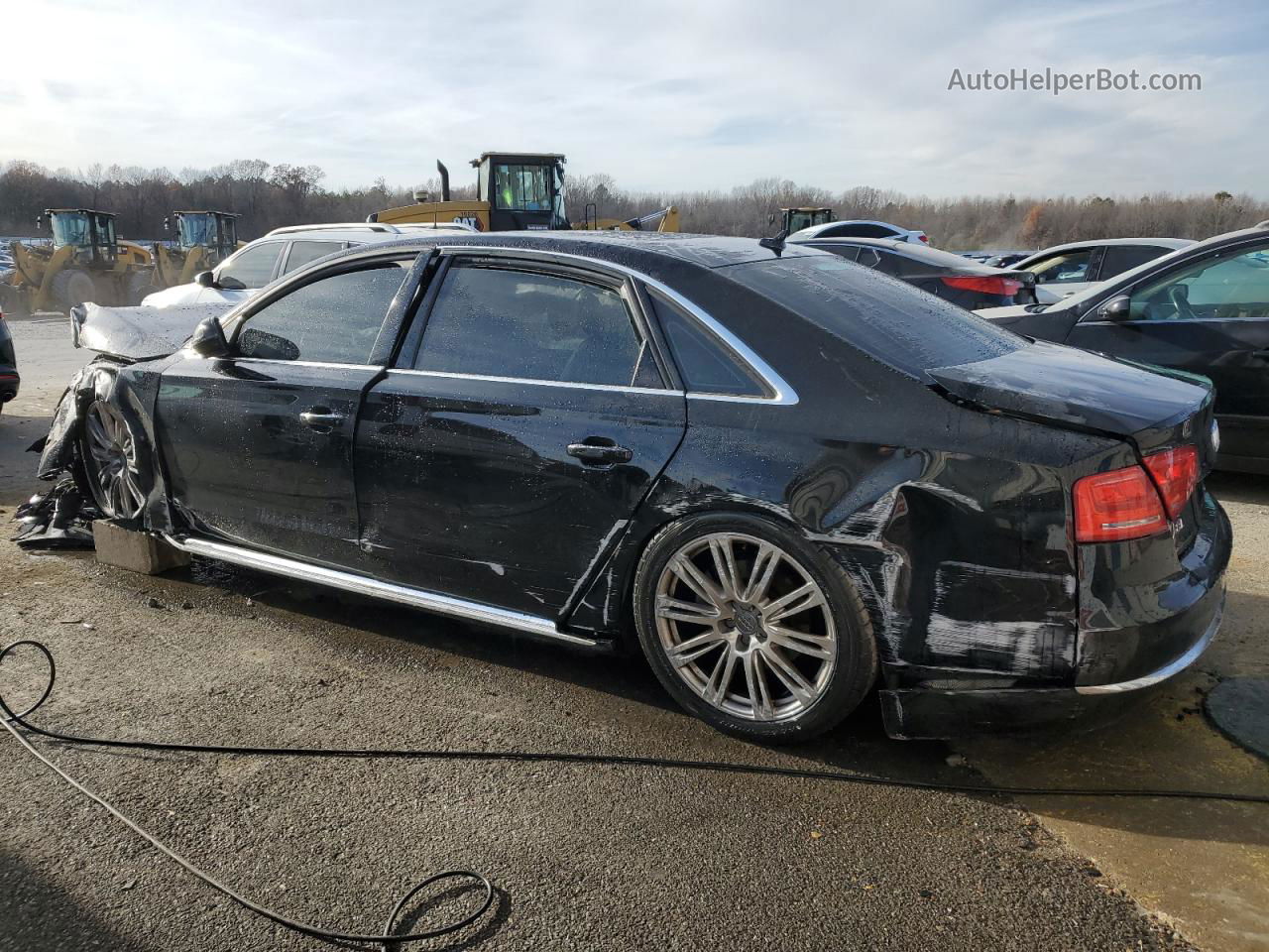 2014 Audi A8 L Quattro Черный vin: WAURGAFD9EN008009