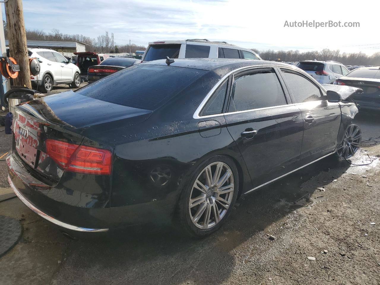 2014 Audi A8 L Quattro Черный vin: WAURGAFD9EN008009