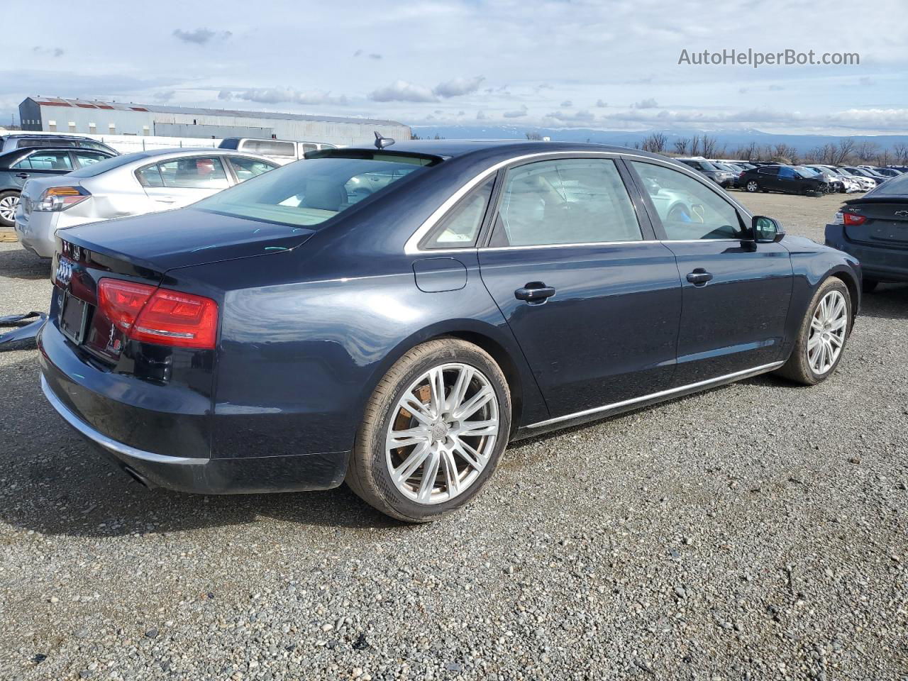 2014 Audi A8 L Quattro Синий vin: WAURGAFD9EN010729