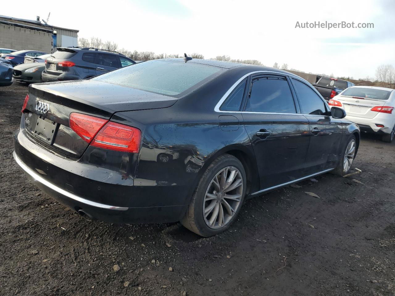 2014 Audi A8 L Quattro Black vin: WAURGAFDXEN009444