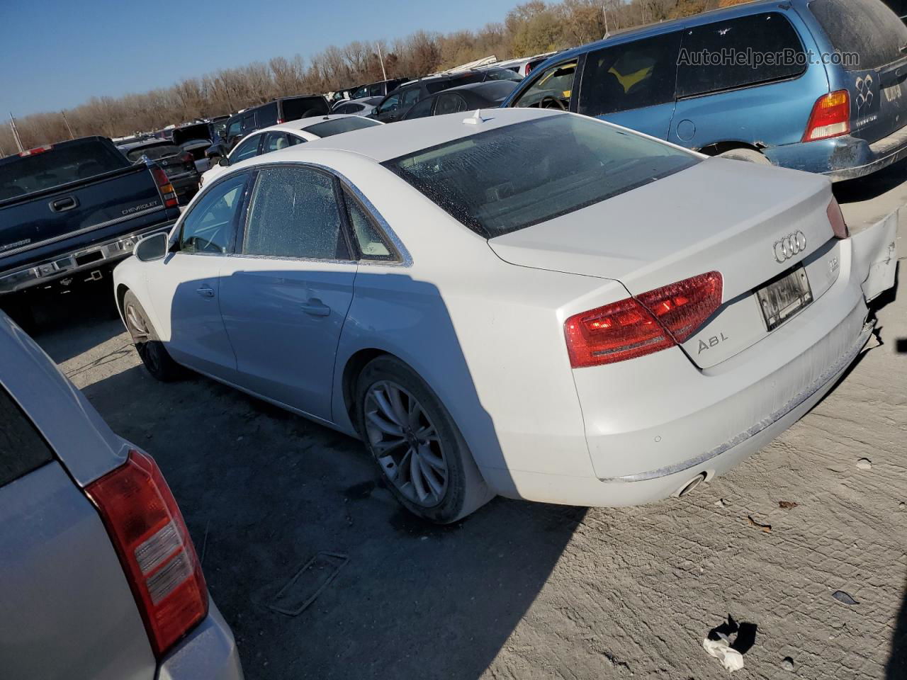 2014 Audi A8 L Tdi Quattro White vin: WAURMAFD1EN002052