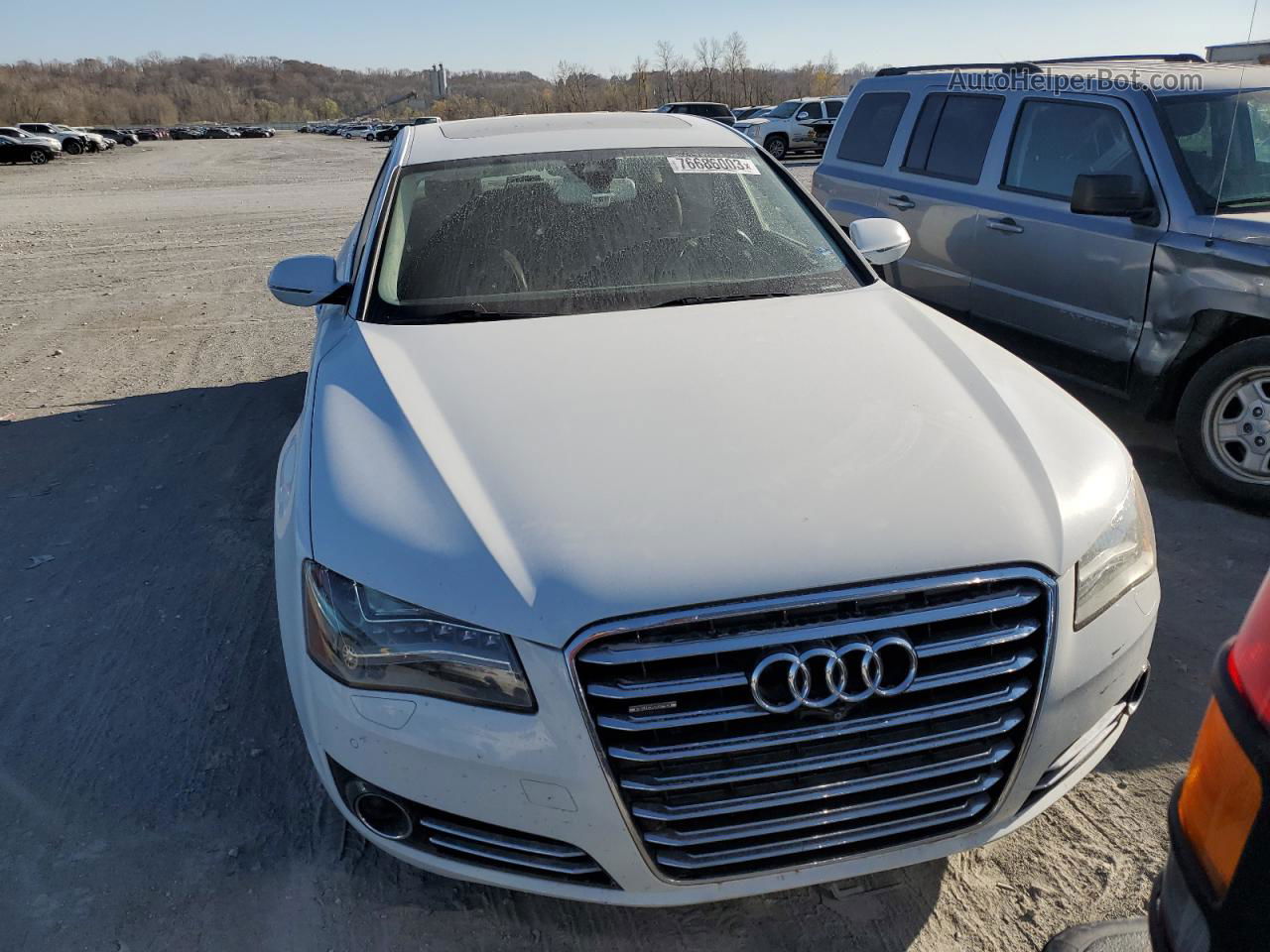 2014 Audi A8 L Tdi Quattro White vin: WAURMAFD1EN002052