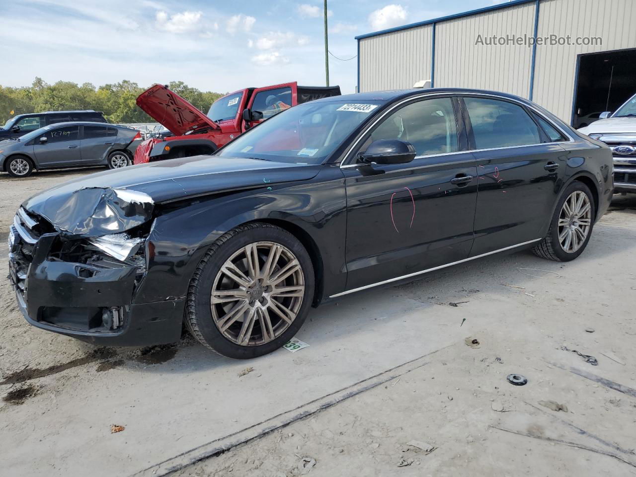 2014 Audi A8 L Tdi Quattro Black vin: WAURMAFD4EN000750