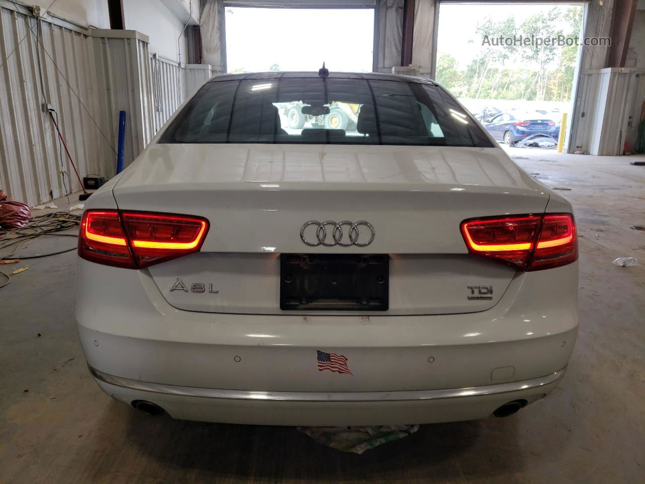 2014 Audi A8 L Tdi Quattro White vin: WAURMAFD4EN002143