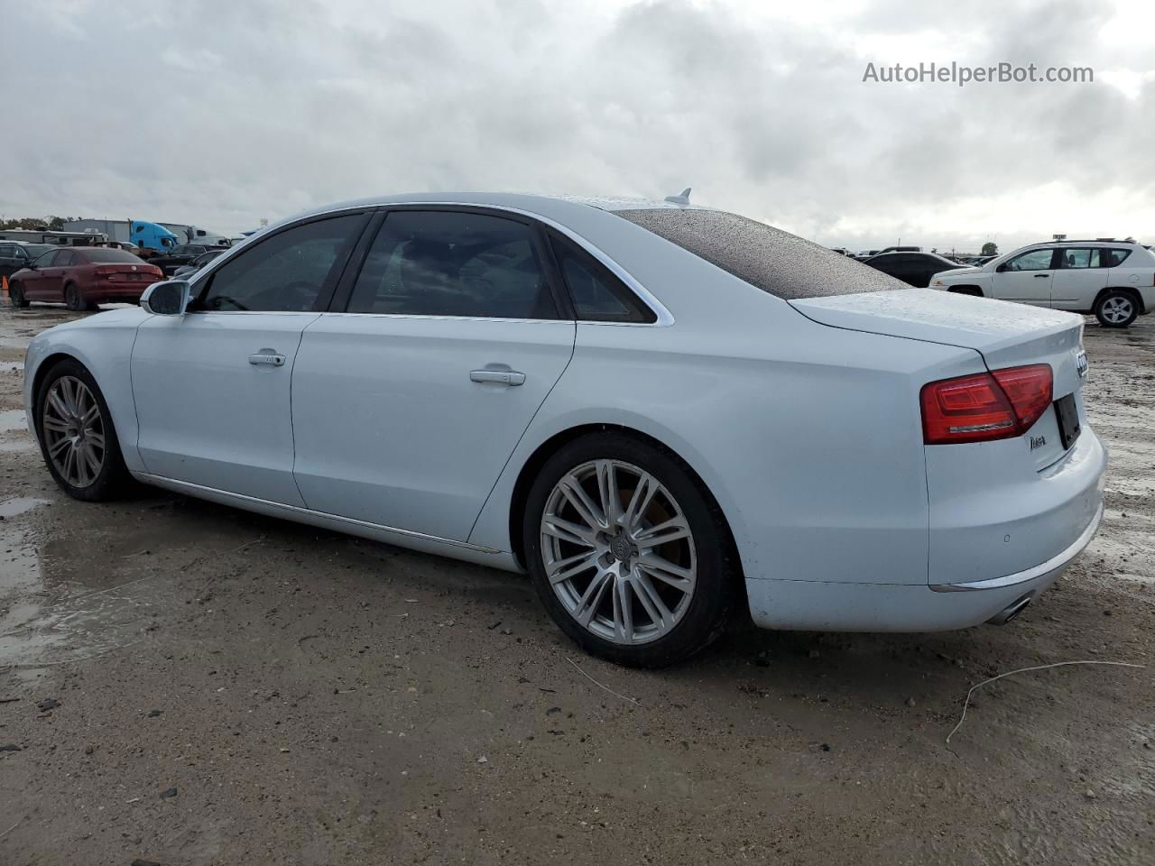 2014 Audi A8 L Tdi Quattro White vin: WAURMAFD6EN001317