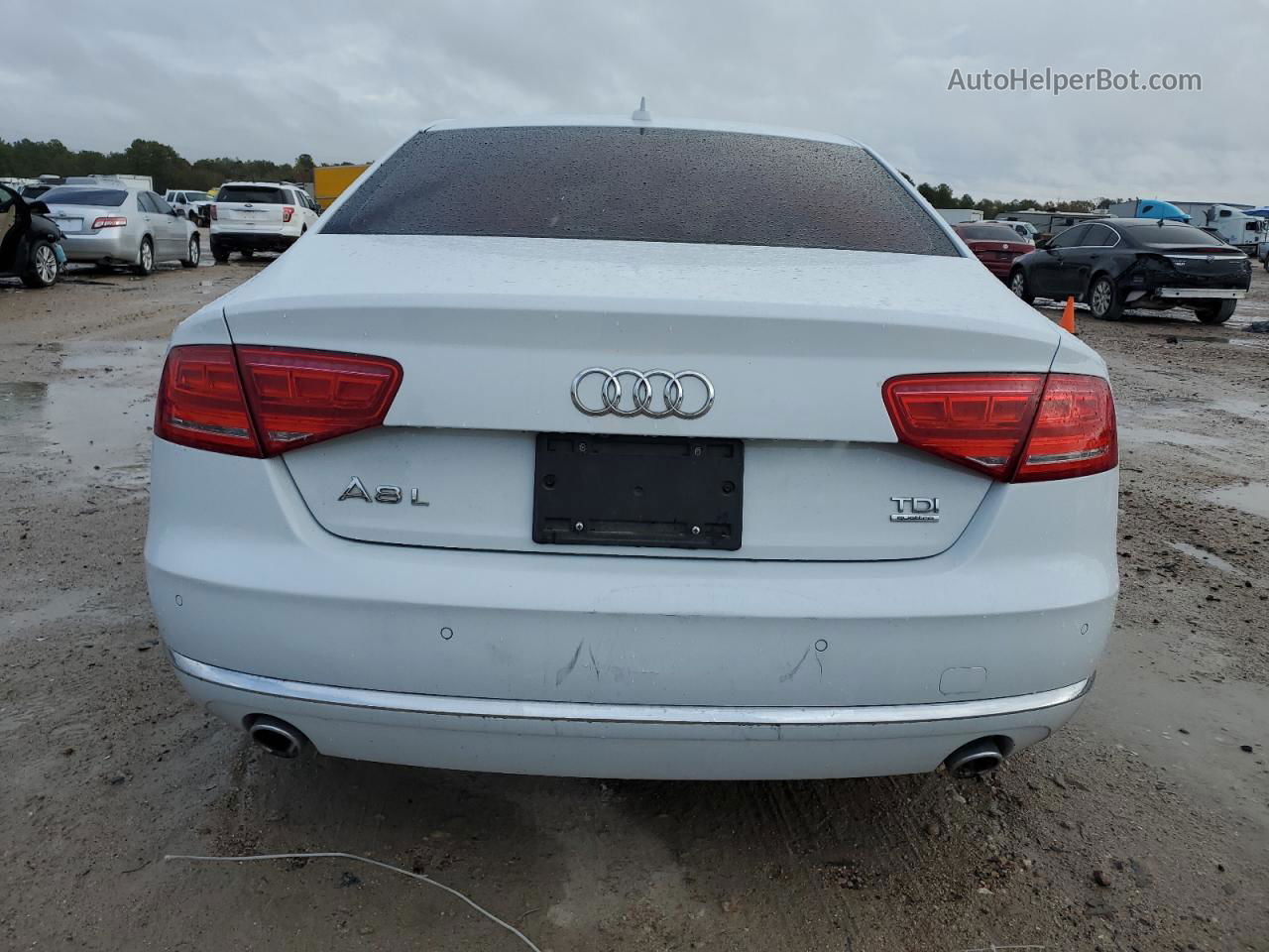 2014 Audi A8 L Tdi Quattro White vin: WAURMAFD6EN001317