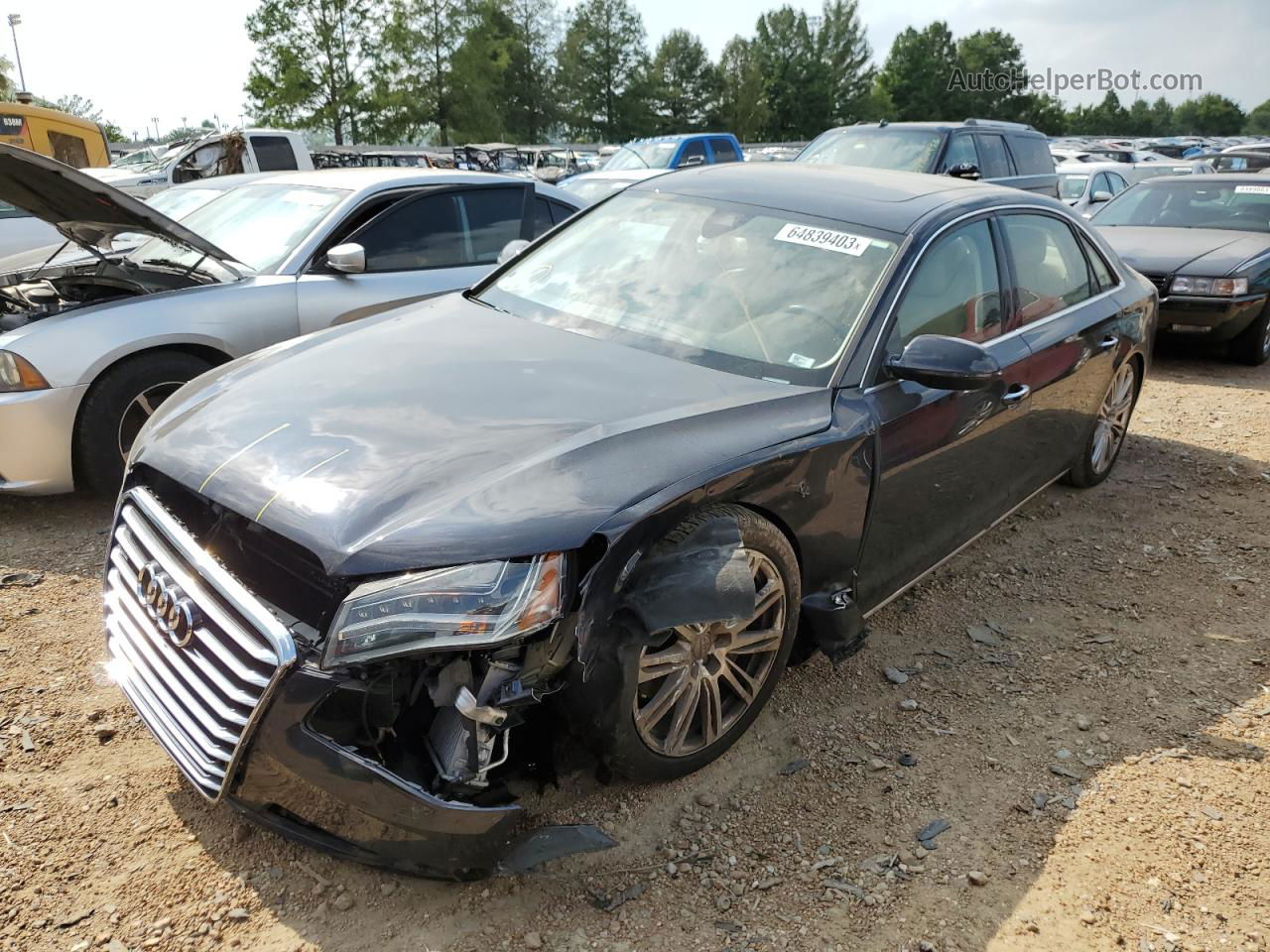 2014 Audi A8 L Tdi Quattro Синий vin: WAURMAFD6EN002080